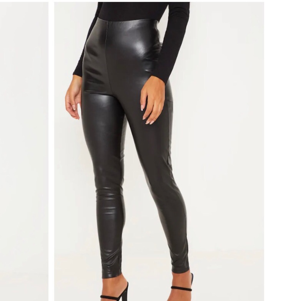 Faux Leather High Waisted Leggings
